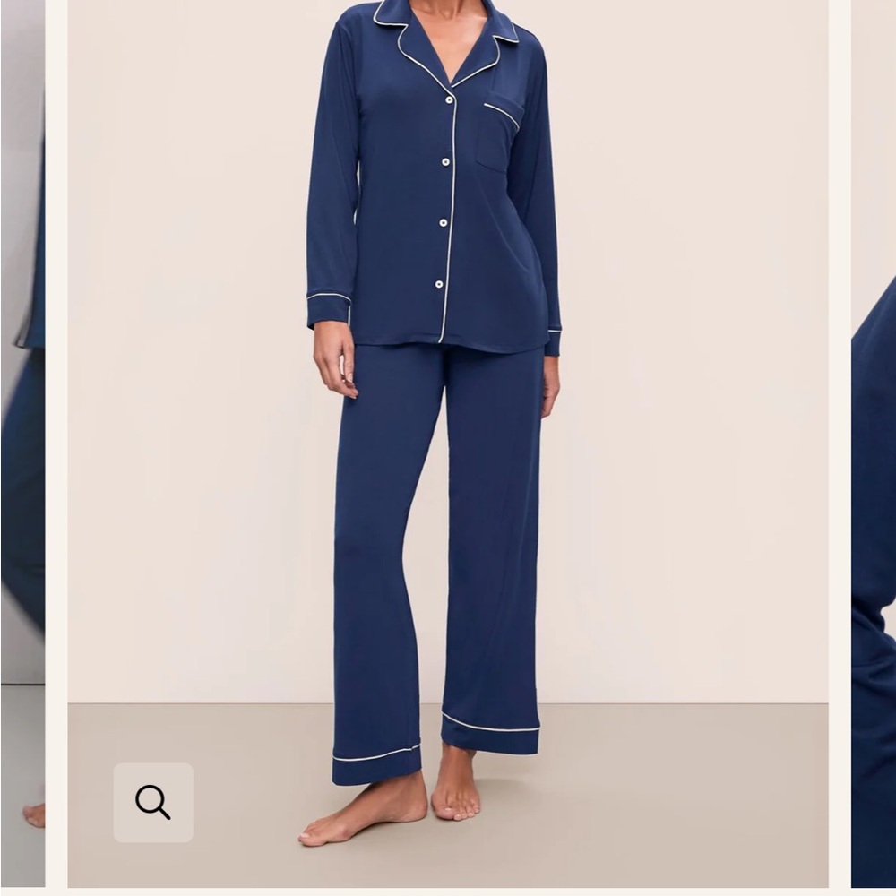 Women's Eberjey Navy Blue striped Pajama Set size medium